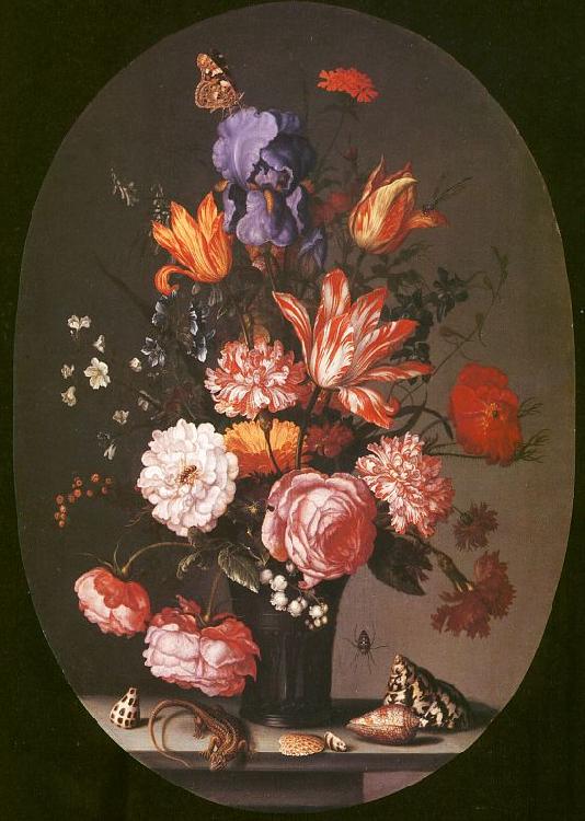 AST, Balthasar van der Flowers in a Glass Vase Germany oil painting art